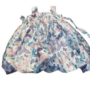 George Butterfly Print Bubble Dress Size 7 – Girls Spring/Summer